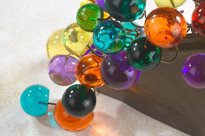 Multicolored Resin Bubble Wall Sconce: Whimsical Up Light