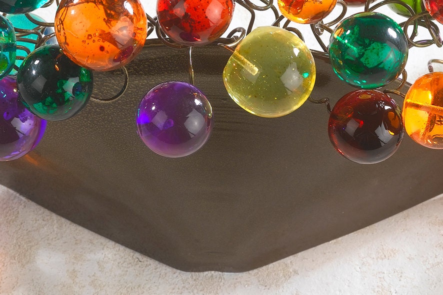 Multicolored Resin Bubble Wall Sconce: Whimsical Up Light