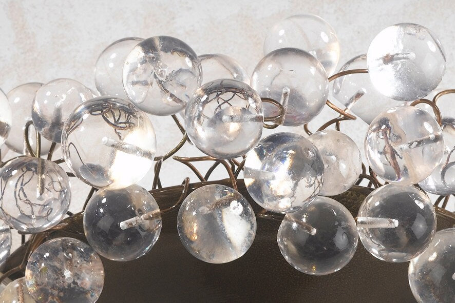 Handmade Resin Bubble Wall Sconce - Bronze Metal Base