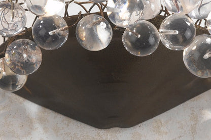 Handmade Resin Bubble Wall Sconce - Bronze Metal Base