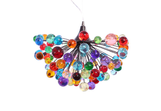 Multicolored bubbles light fixture with different size of bubbles for children room