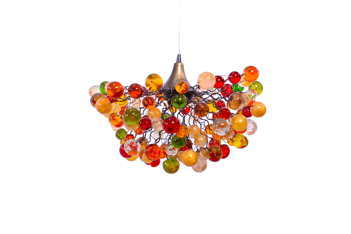Unique Bubbles Chandelier Lamp with Warm Colors for Bedroom or Living Room