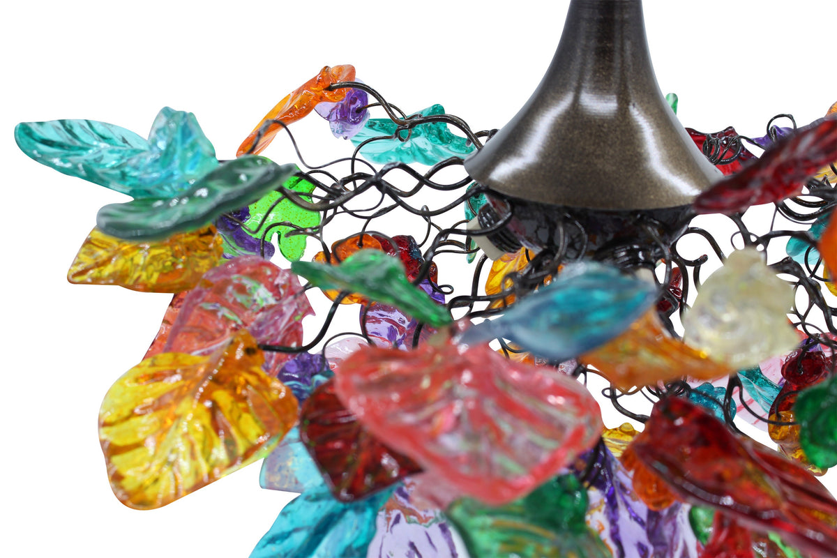 Handmade Colorful Resin Flower Chandelier: Unique Lighting