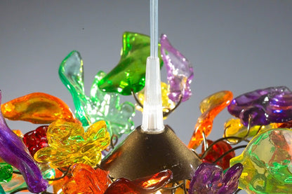 Pandent light Multicolored leaves and flowers Chandelier for kids room, living room, bedroom