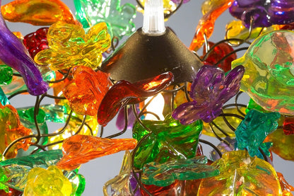 Pandent light Multicolored leaves and flowers Chandelier for kids room, living room, bedroom