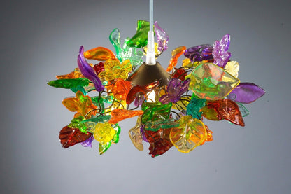 Pandent light Multicolored leaves and flowers Chandelier for kids room, living room, bedroom