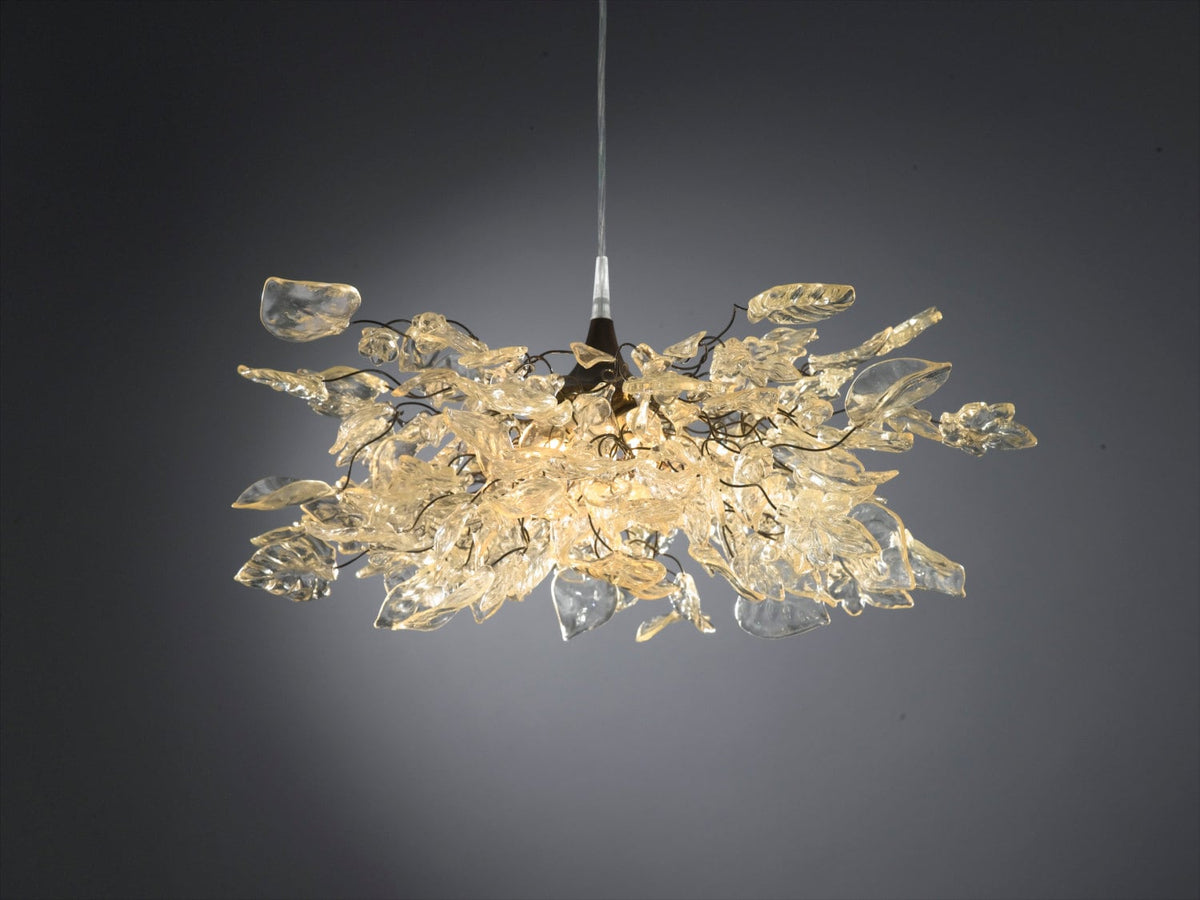 Lighting hanging Chandeliers with light gold flowers and leaves for living room, children room