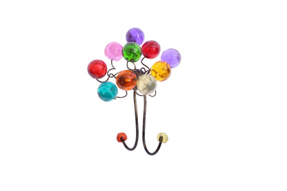 Wall Hook with multicolor resin bubbles, decorative wall hanger.