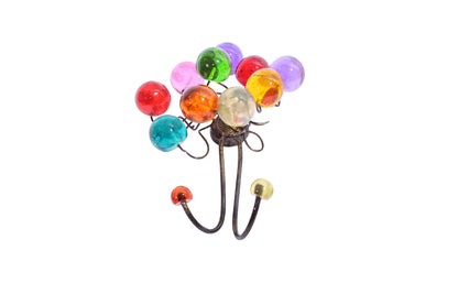 Wall Hook with multicolor resin bubbles, decorative wall hanger.