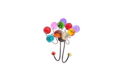 Wall Hook with multicolor resin bubbles, decorative wall hanger.