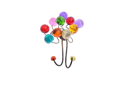 Wall Hook with multicolor resin bubbles, decorative wall hanger.