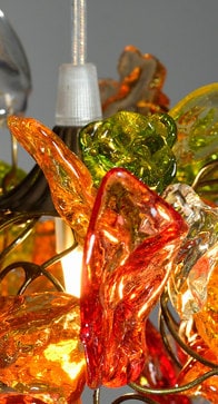 Light Fixtures Ceiling warm color flowers and leaves, "iber" hanging chandelier for hall, bathroom.