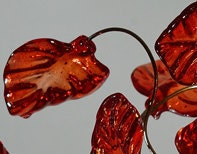 Ceiling light with Red leaves chandelier for rooms, bathroom, entryway unique lighting