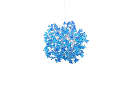 Blue flowers Hanging chandeliers for hall or bathroom or as a bedside light - a unique pendant light.