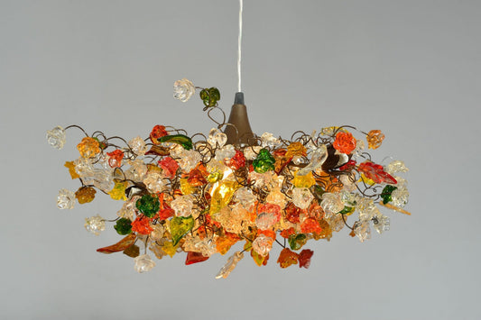 Ceiling Light chandeliers with hand made flowers for living room, Dining Room or bedroom.
