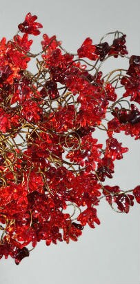 Red Light Fixture, modern Hanging chandeliers for Dining Room, living room, office or bedroom.