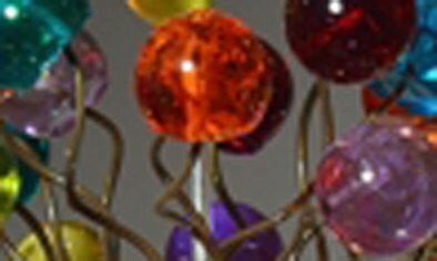 Rainbow Bubble Pendant Light: Handmade Resin Ball Chandelier