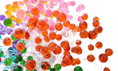 Multicolored Handmade Resin Metal Flush Mount Ceiling Light: Large Bubbles Lighting Fixture