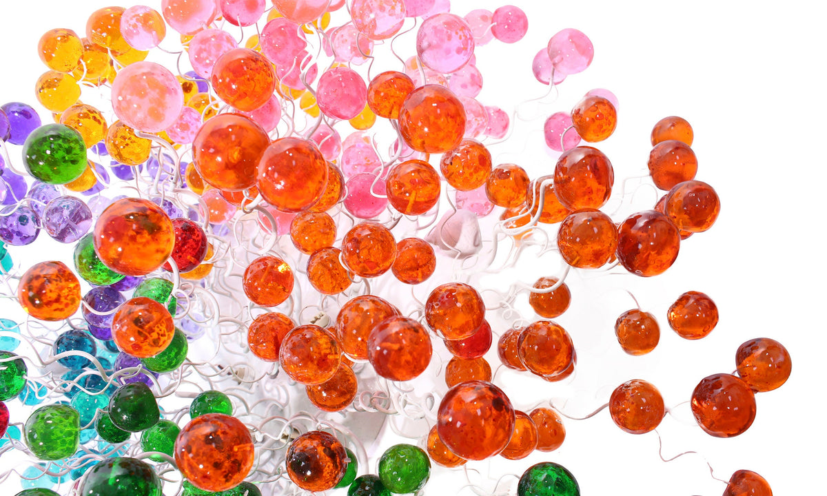 Multicolored Handmade Resin Metal Flush Mount Ceiling Light: Large Bubbles Lighting Fixture