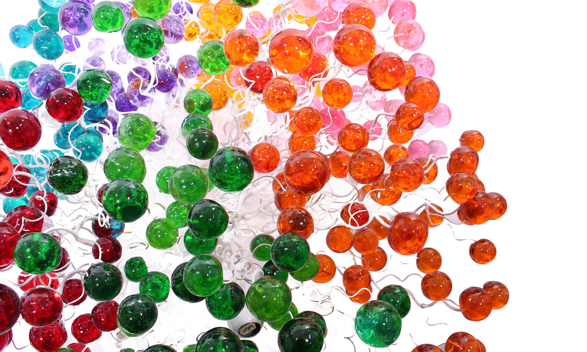 Multicolored Handmade Resin Metal Flush Mount Ceiling Light: Large Bubbles Lighting Fixture