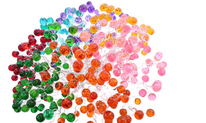 Multicolored Handmade Resin Metal Flush Mount Ceiling Light: Large Bubbles Lighting Fixture