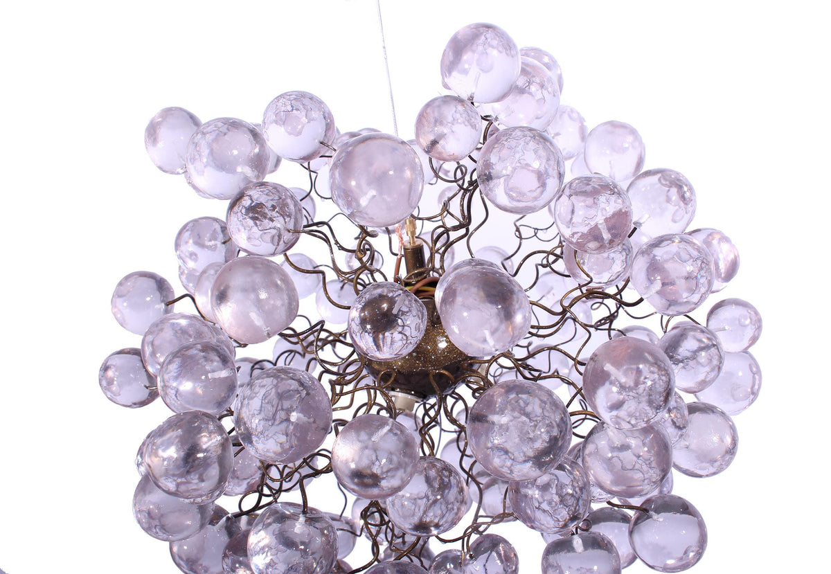Modern pendant lights with clear bubbles, handmade kitchen pendant light.