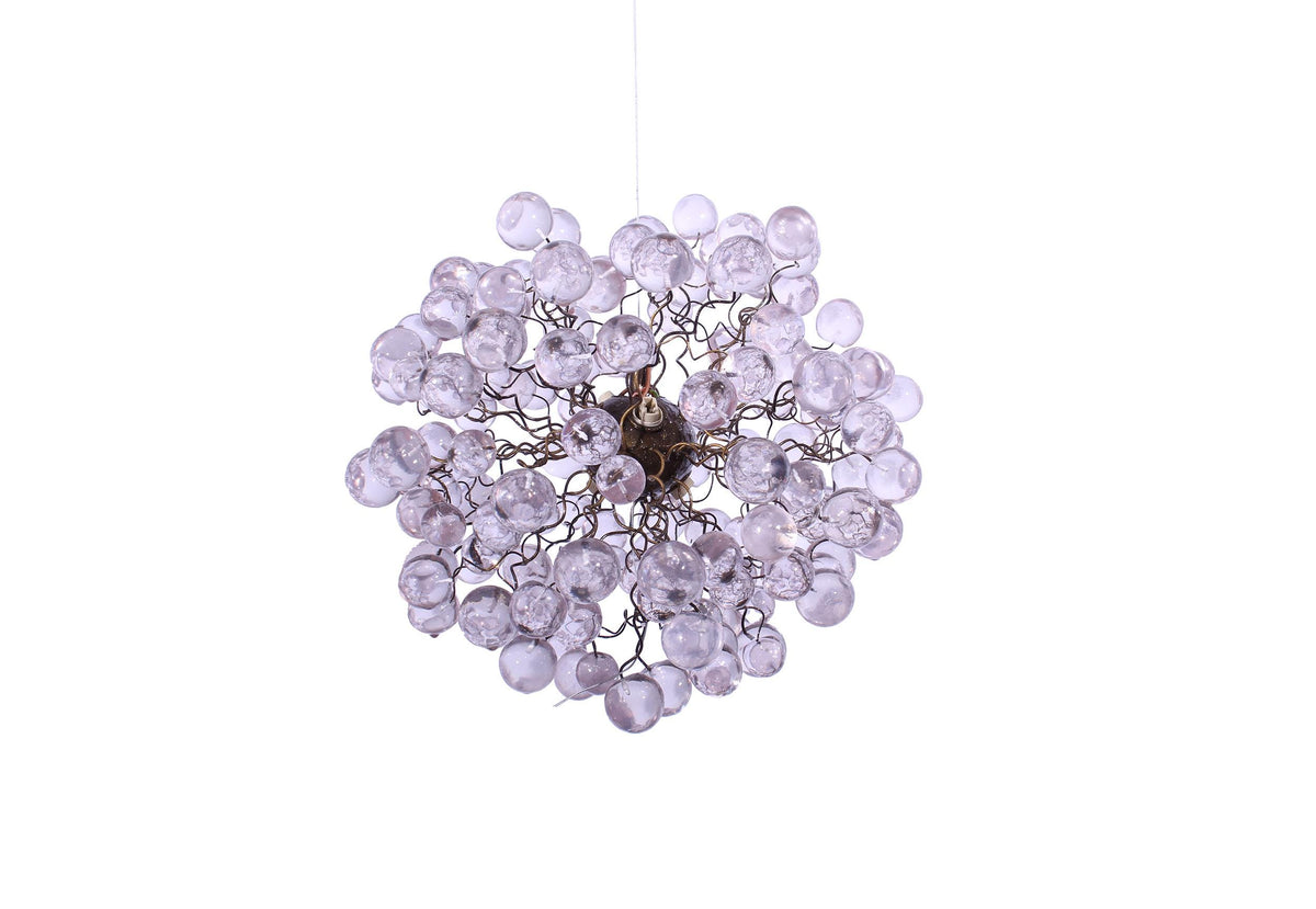 Modern pendant lights with clear bubbles, handmade kitchen pendant light.