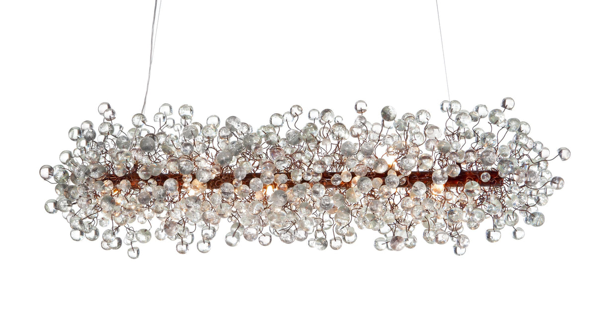 Elegant Bubble Chandelier: Cloudy Resin Ball Ceiling Light