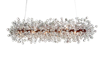 Elegant Bubble Chandelier: Cloudy Resin Ball Ceiling Light