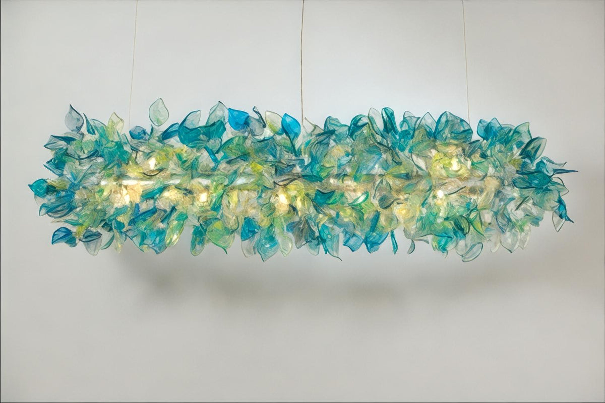 Sea Color Resin Flower Chandelier: Dining Room Ceiling Light