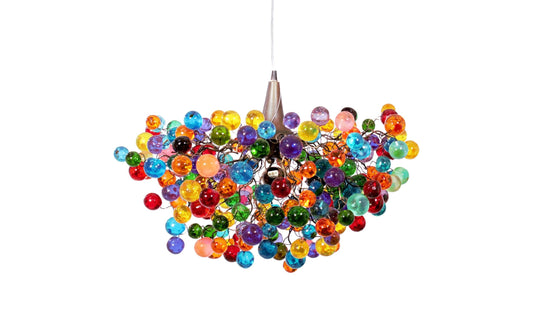 Lighting hanging chandeliers with multicolored bubbles for bedroom, Dining Room or children ceiling light.