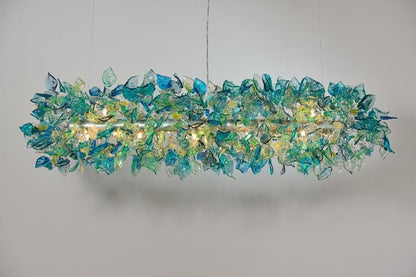 Sea Color Resin Flower Chandelier: Elegant Hanging Light Fixture
