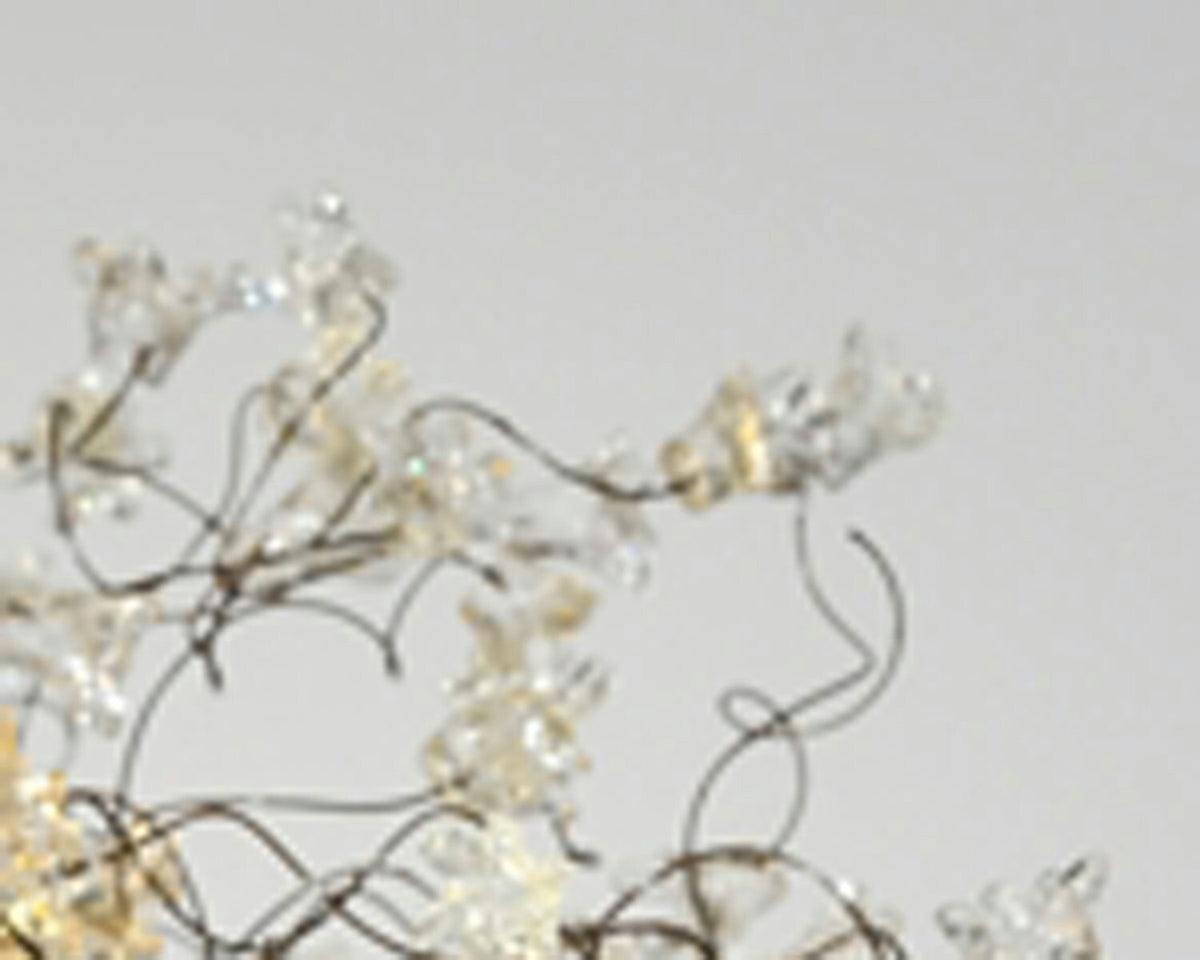 Clear Resin Flower Chandelier: Elegant Ceiling Light Fixture
