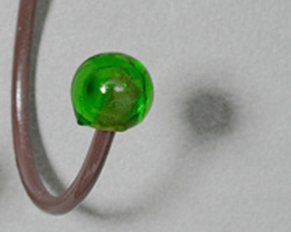 Wall Hooks Decorative leave with green resin flowers for key, towels