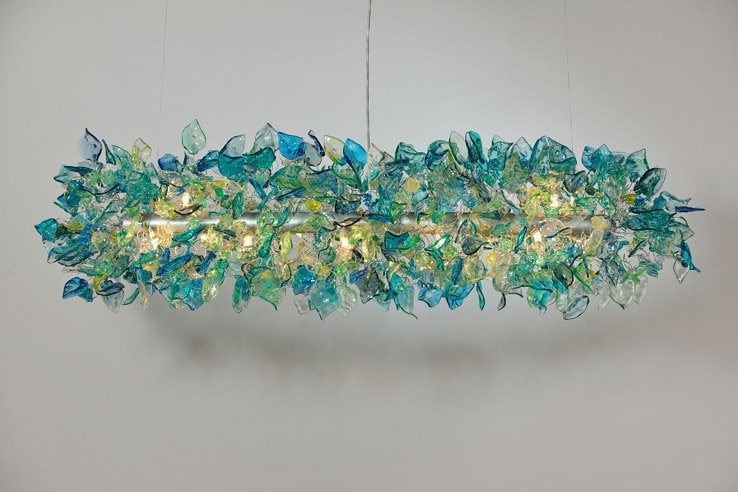 Sea Color Resin Flower Chandelier: Dining Room Ceiling Light