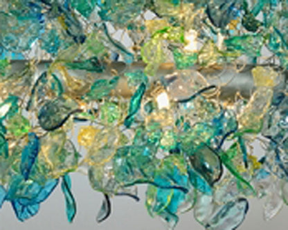 Sea Color Resin Flower Chandelier: Dining Room Ceiling Light