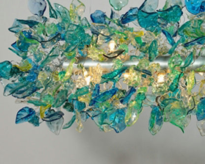 Sea Color Resin Flower Chandelier: Dining Room Ceiling Light