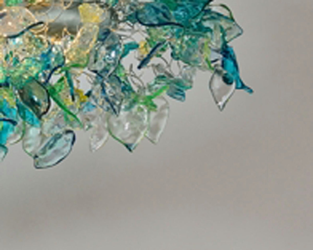 Sea Color Resin Flower Chandelier: Dining Room Ceiling Light