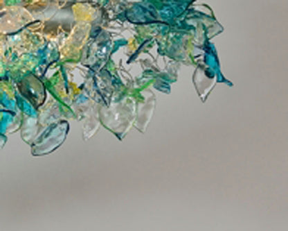 Sea Color Resin Flower Chandelier: Dining Room Ceiling Light