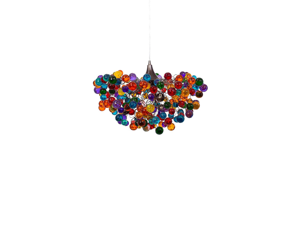 Lighting Chandelier with multicolored bubbles, hanging lamp with different size of bubbles for children room or dining room.