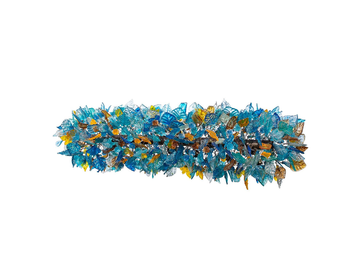 Sea Glass Chandelier: Resin Flower Leaf Ceiling Light Fixture Dining Room Living Room 40 inch