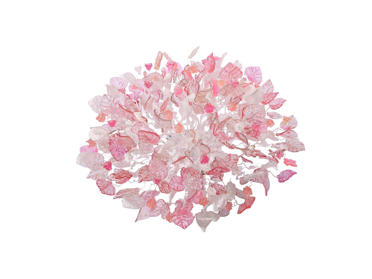 Floral Flush Mount Ceiling Light: Large 30 Inch Resin Flowers Kitchen Lighting