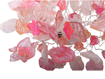 Floral Flush Mount Ceiling Light: Large 30 Inch Resin Flowers Kitchen Lighting