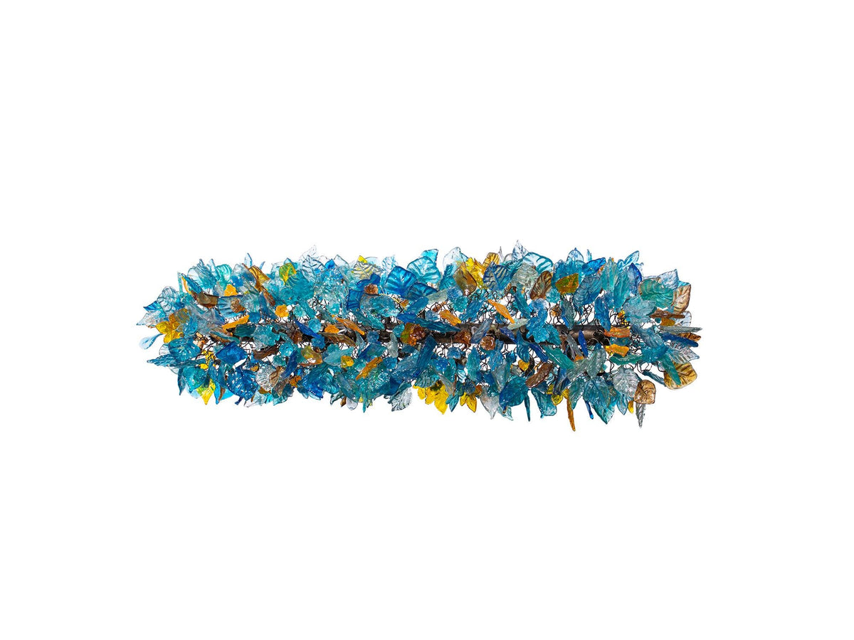 Sea Glass Chandelier: Resin Flower Leaf Ceiling Light Fixture Dining Room Living Room 40 inch