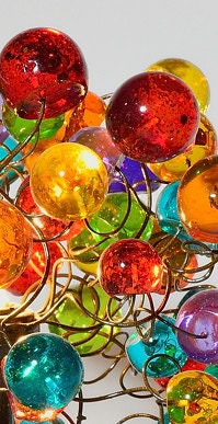 Modern Table lamp, Decorative desk lamp, bedside lamp with colorful bubbles lighter.