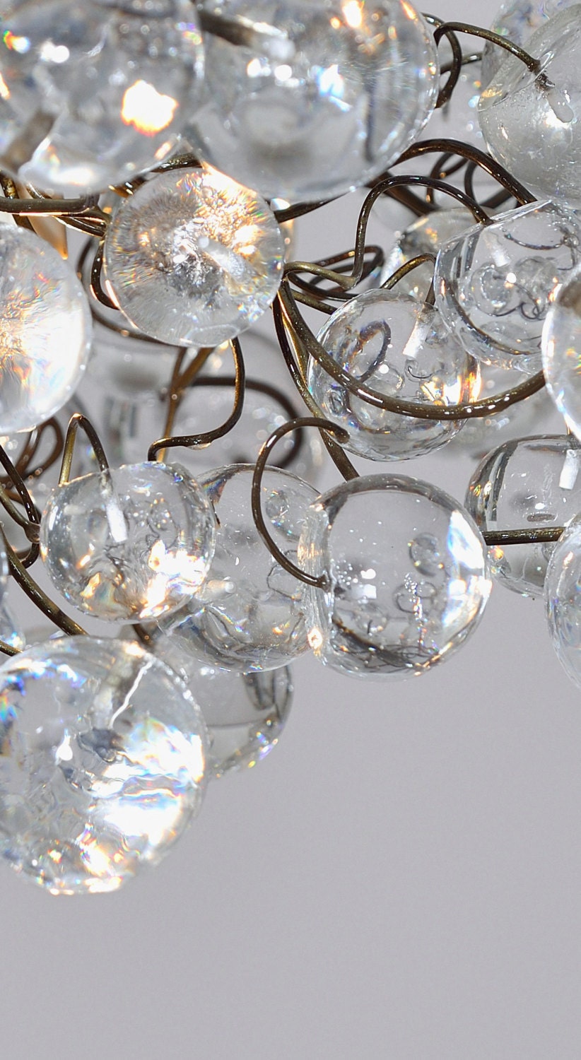 Modern Pendant light, island lighting with clear Transparent bubbles