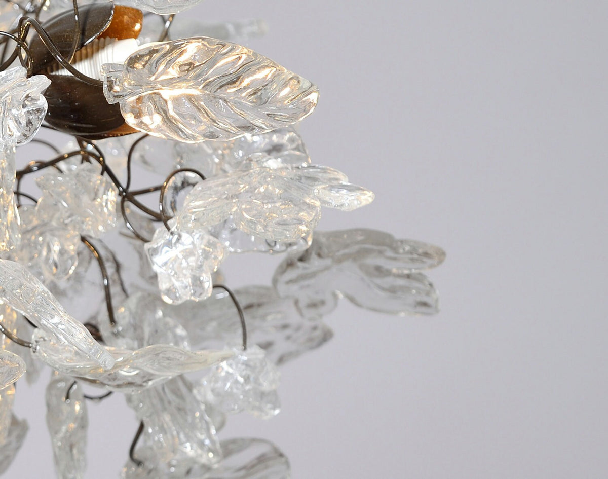 Clear Resin Flower Chandelier: Handmade Hanging Ceiling Lamp