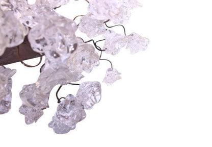 Clear Flower Wall Sconce Lighting: Bronze Plate Polyester Lamp
