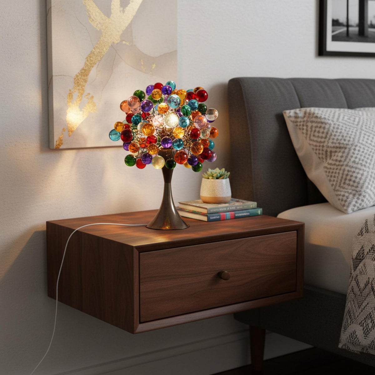 Petite Colorful Bubble Bedside Desk Lamp