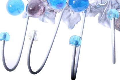 Decorative Wall Hooks, Coat rack with blue, gray and clear bubbles, decorative wall hanger.